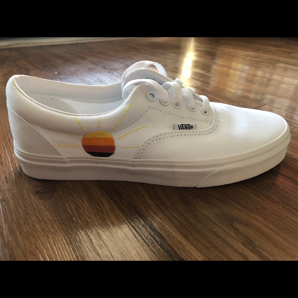 Sun Embroidered Vans